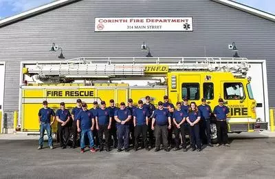 Fire Department in front of station