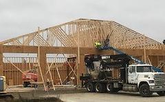 Fire station - trusses started